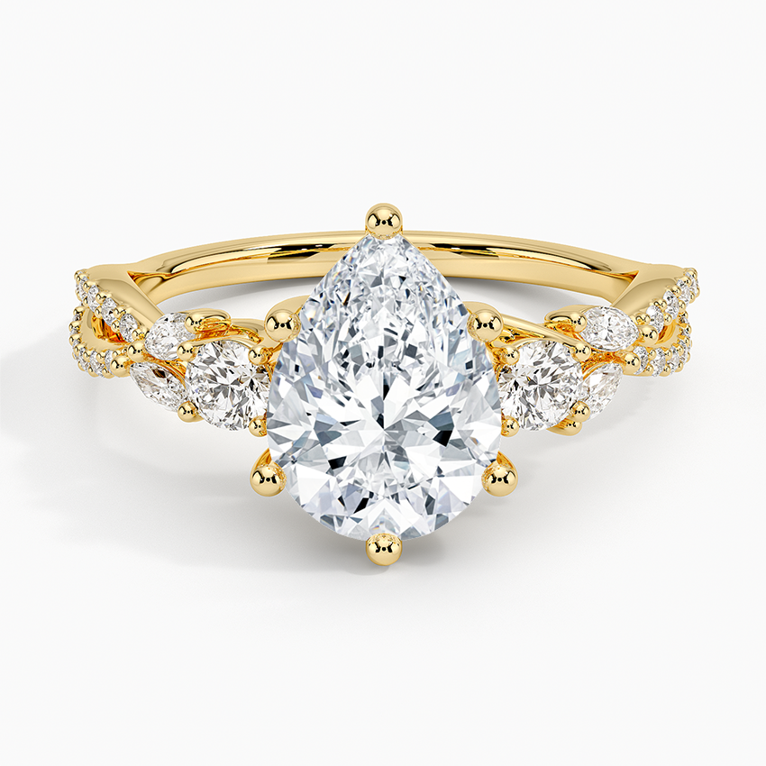 Luxe Willow Three Stone Diamond Engagement Ring