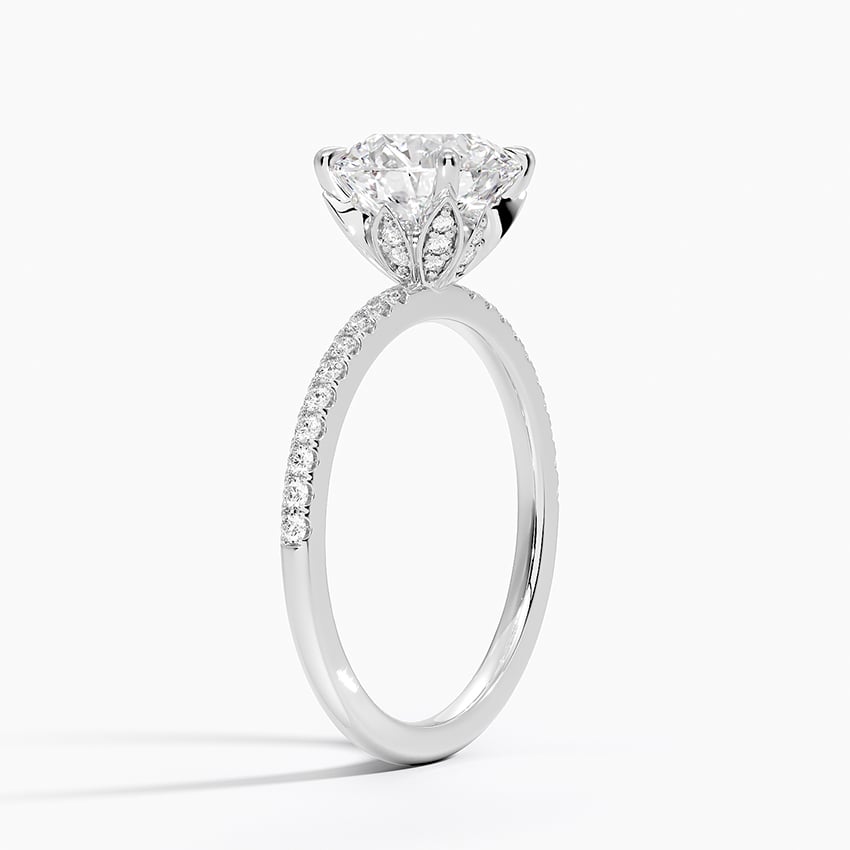 Luxe Petal Diamond Engagement Ring