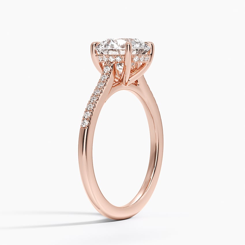 Lissome Half-Coverage Diamond Engagement Ring