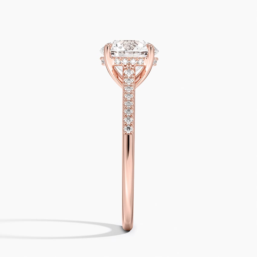 Lissome Half-Coverage Diamond Engagement Ring