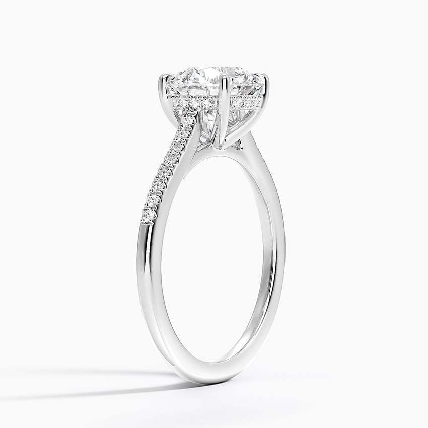 Lissome Half-Coverage Diamond Engagement Ring