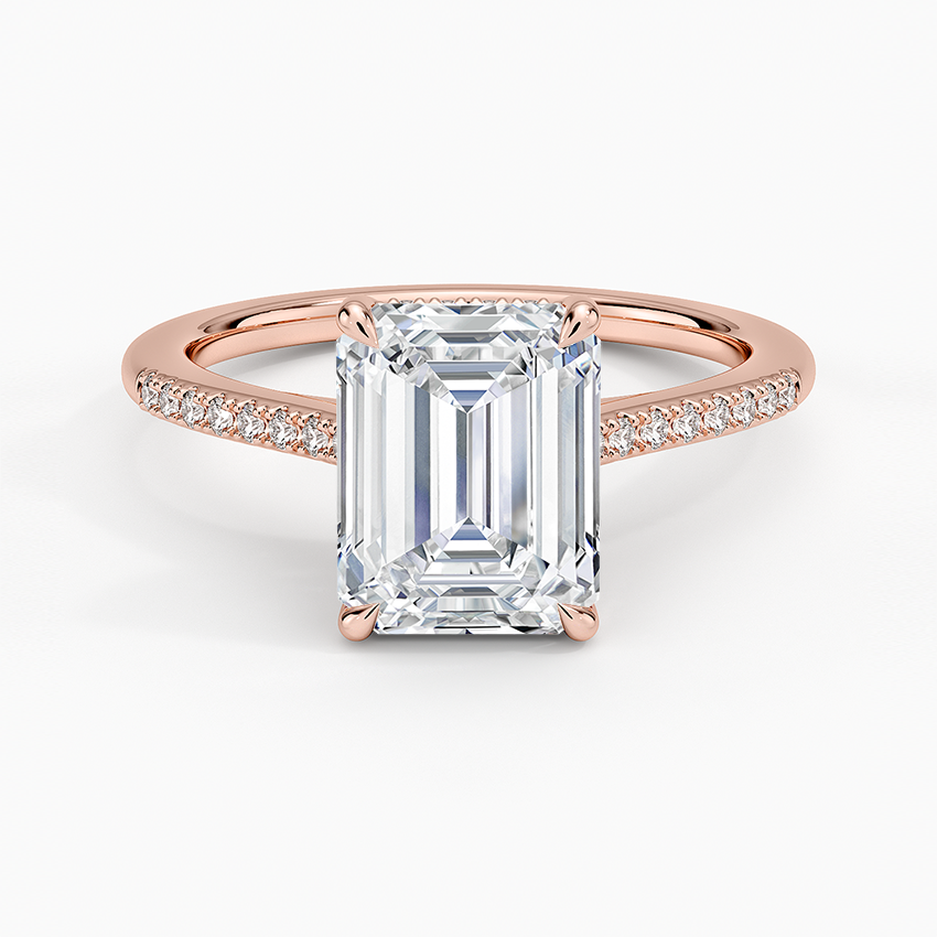 Lissome Half-Coverage Diamond Engagement Ring