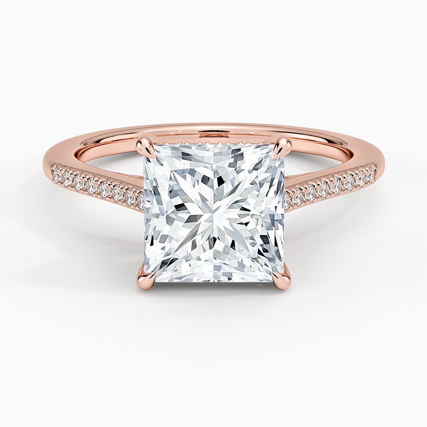 Lissome Half-Coverage Diamond Engagement Ring