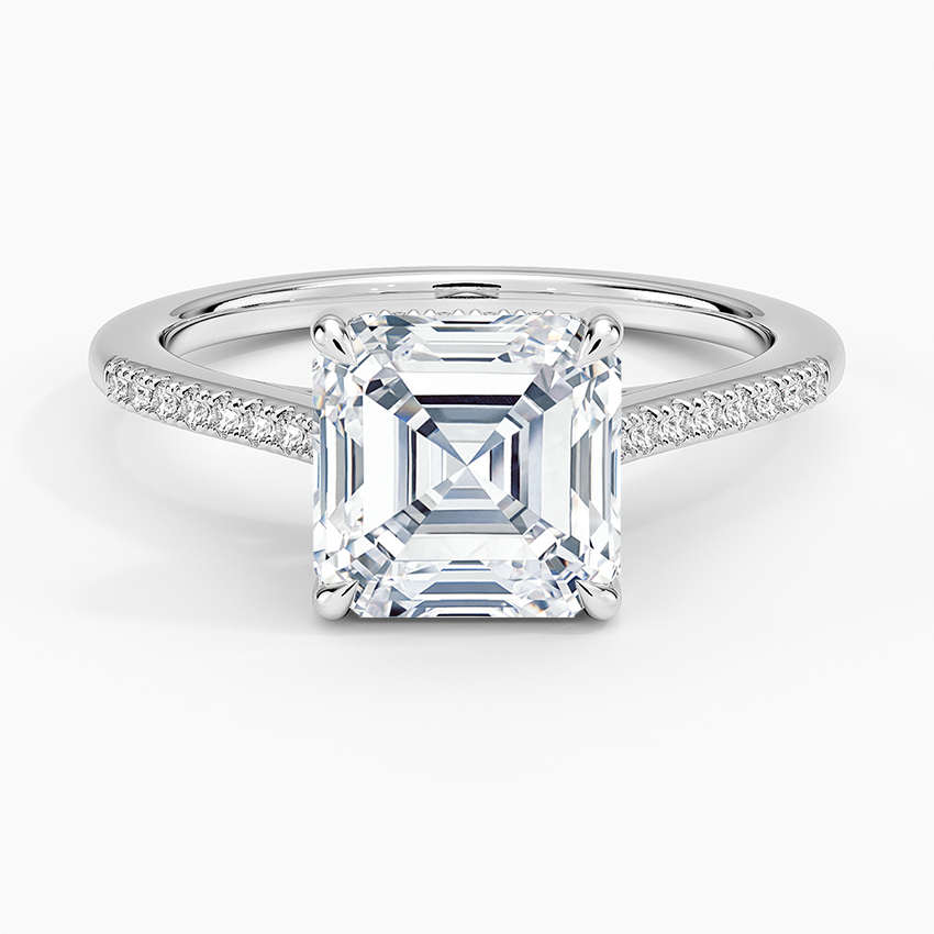 Lissome Half-Coverage Diamond Engagement Ring