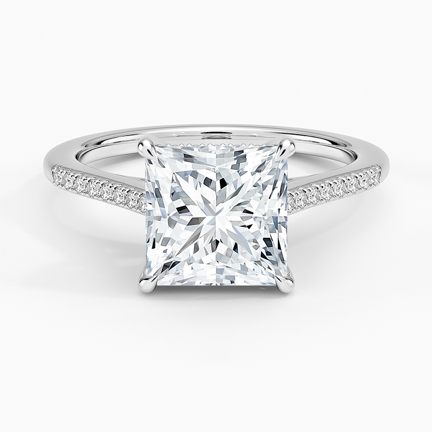 Lissome Half-Coverage Diamond Engagement Ring