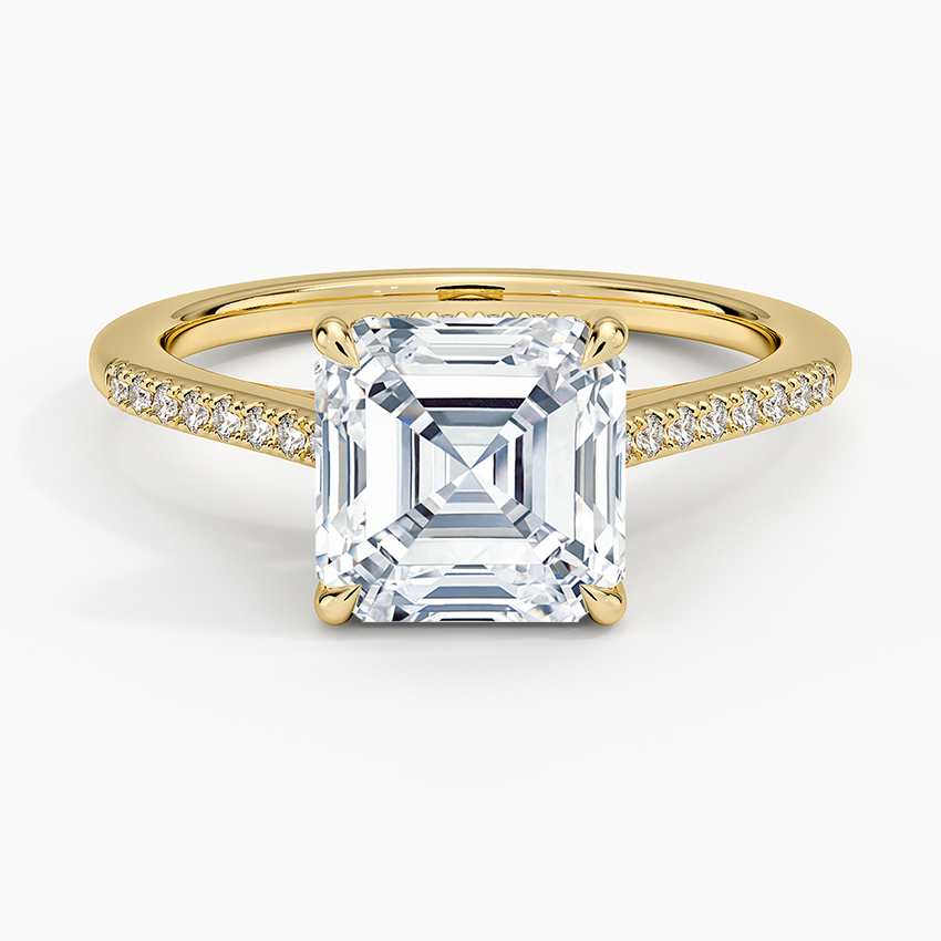 Lissome Half-Coverage Diamond Engagement Ring