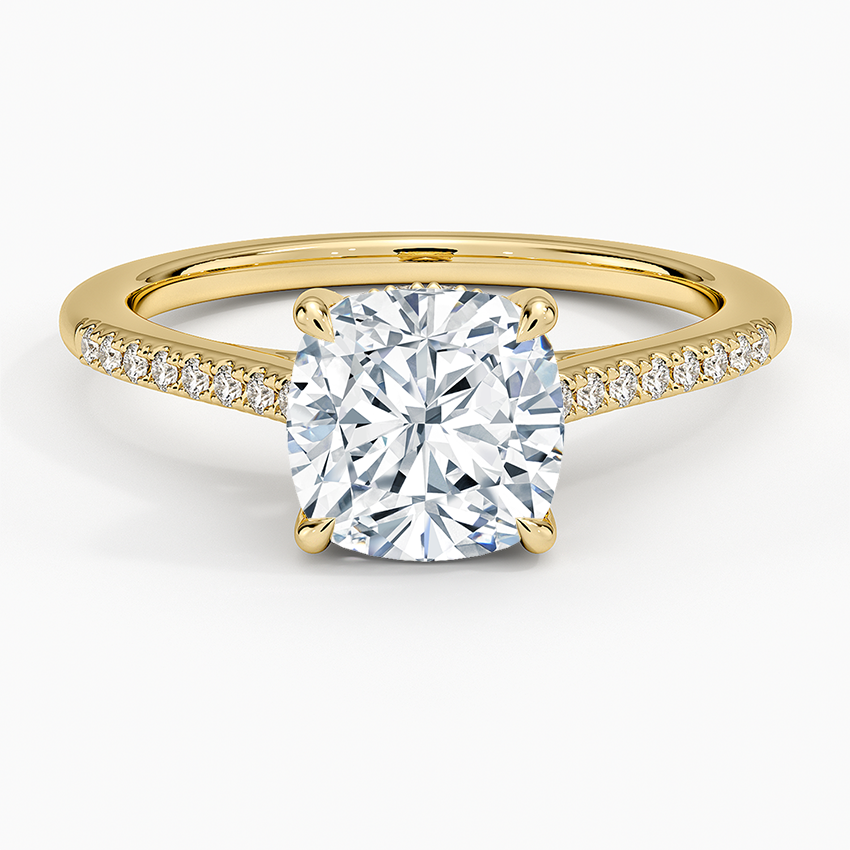 Lissome Half-Coverage Diamond Engagement Ring