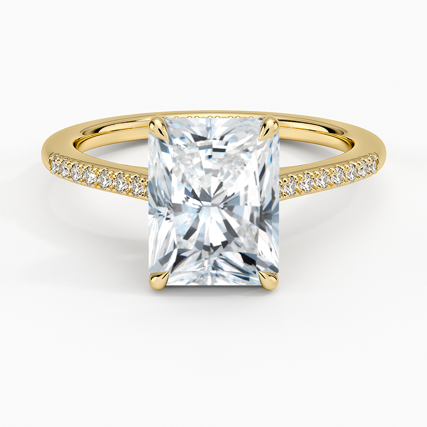 Lissome Half-Coverage Diamond Engagement Ring