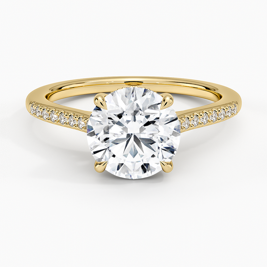 Lissome Half-Coverage Diamond Engagement Ring