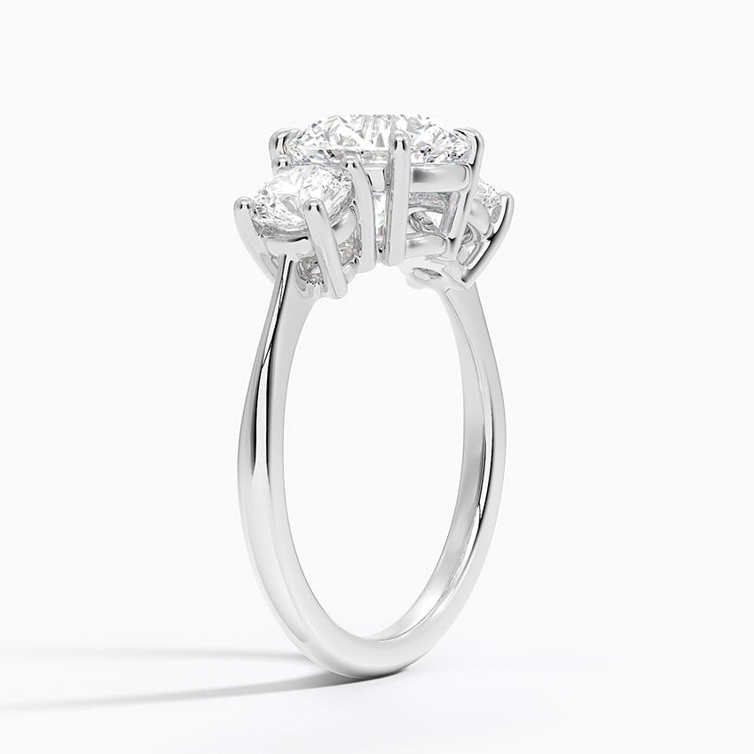 Luxe Selene Three Stone Diamond Engagement Ring