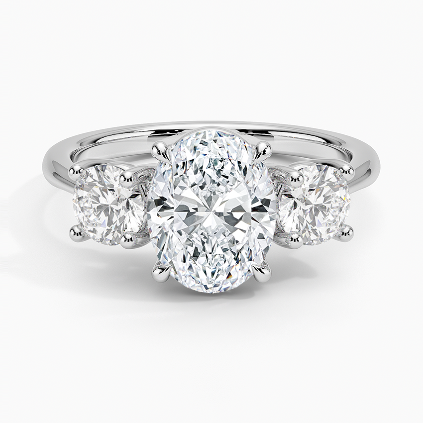 Luxe Selene Three Stone Diamond Engagement Ring