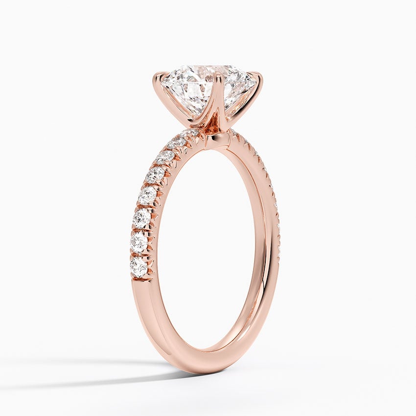 Amelie Half-Coverage Diamond Engagement Ring