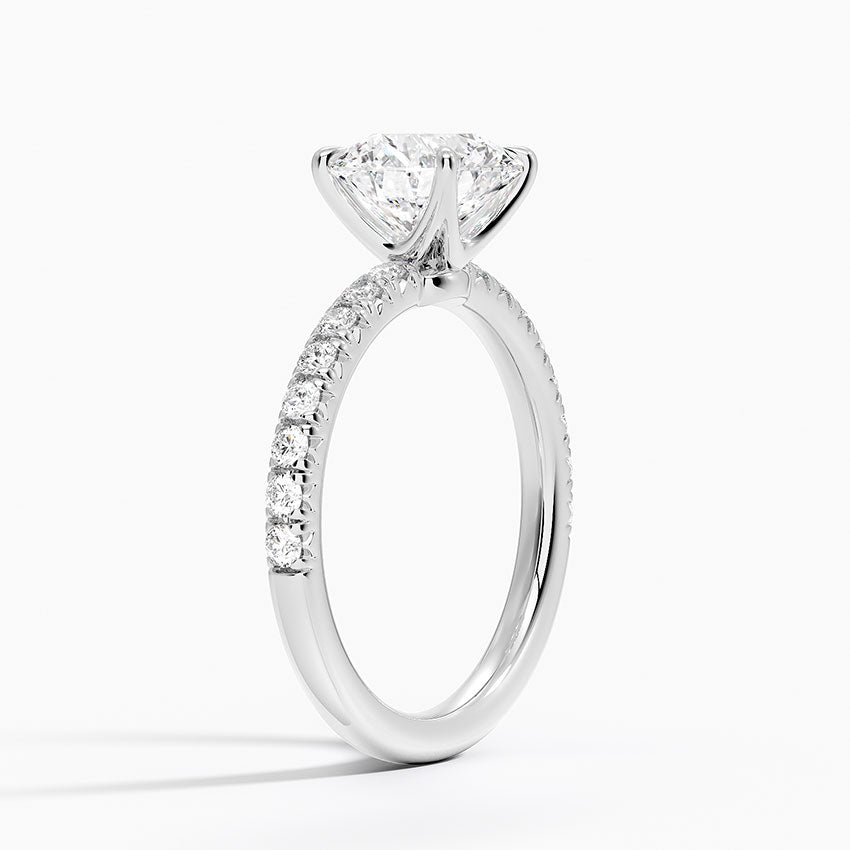 Amelie Half-Coverage Diamond Engagement Ring