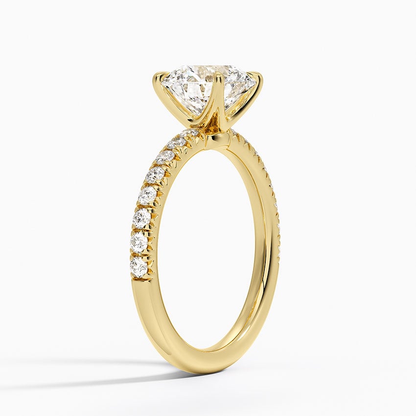 Amelie Half-Coverage Diamond Engagement Ring