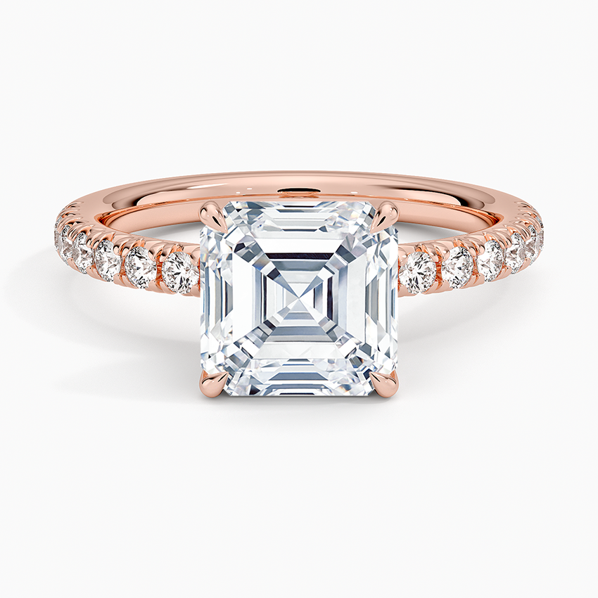 Amelie Half-Coverage Diamond Engagement Ring