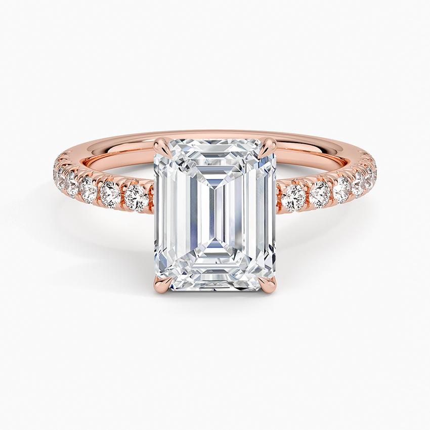 Amelie Half-Coverage Diamond Engagement Ring