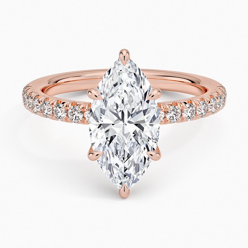 Amelie Half-Coverage Diamond Engagement Ring