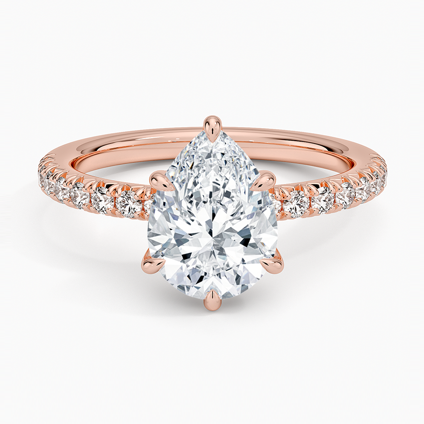 Amelie Half-Coverage Diamond Engagement Ring