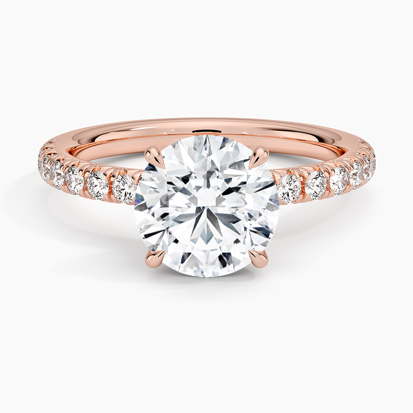 Amelie Half-Coverage Diamond Engagement Ring