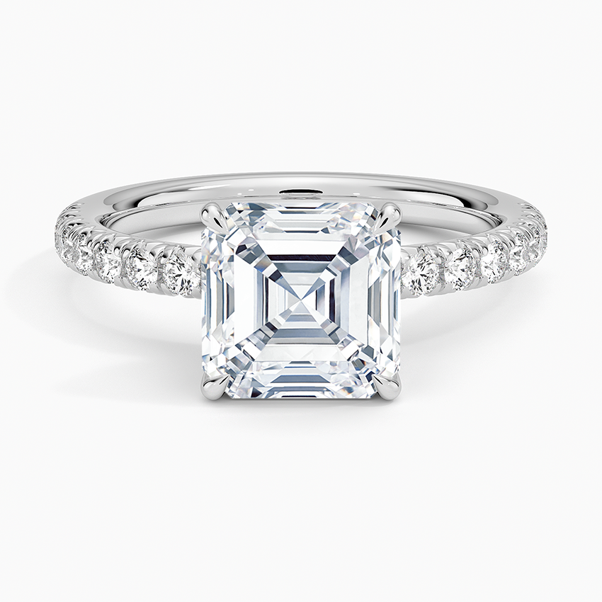 Amelie Half-Coverage Diamond Engagement Ring