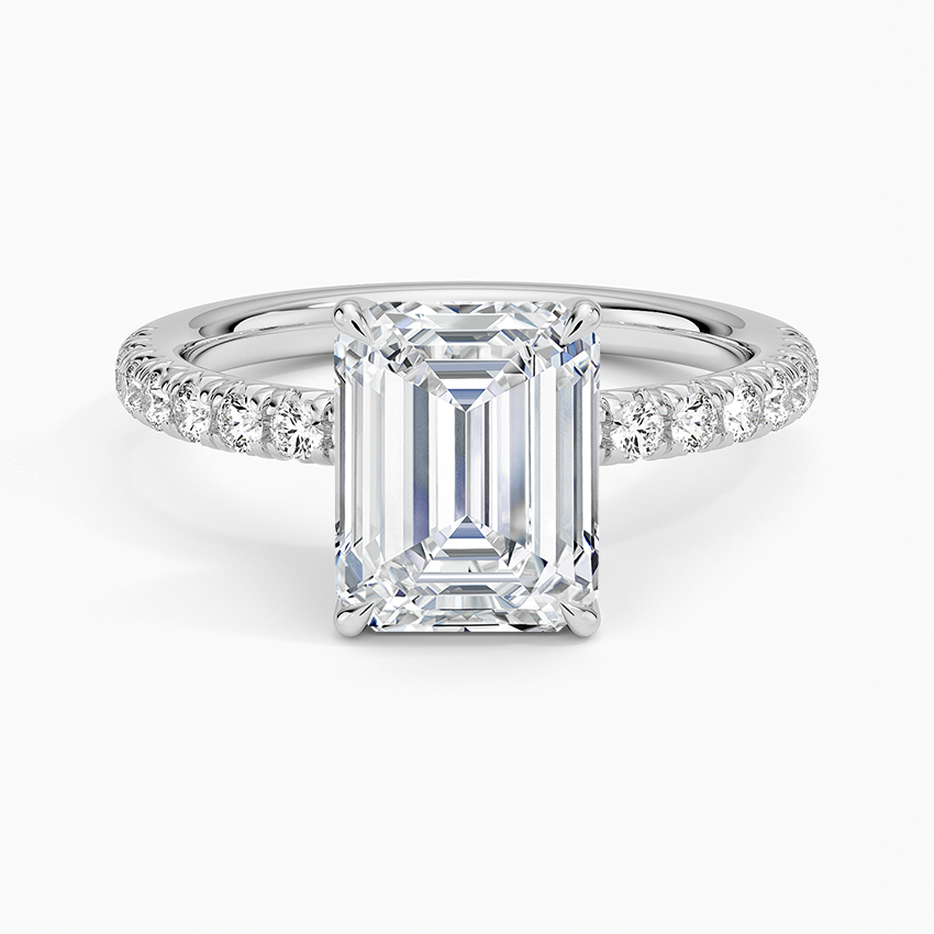 Amelie Half-Coverage Diamond Engagement Ring