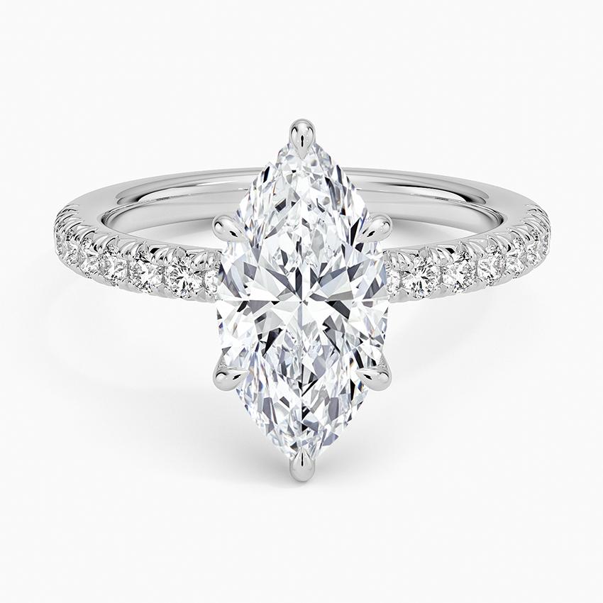 Amelie Half-Coverage Diamond Engagement Ring