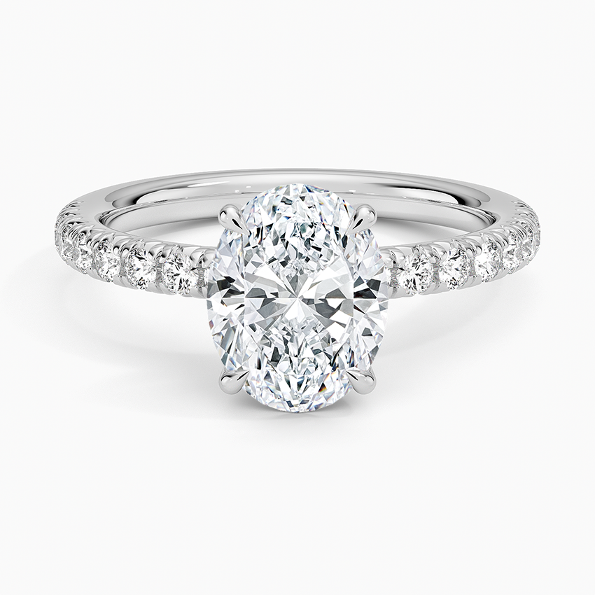 Amelie Half-Coverage Diamond Engagement Ring