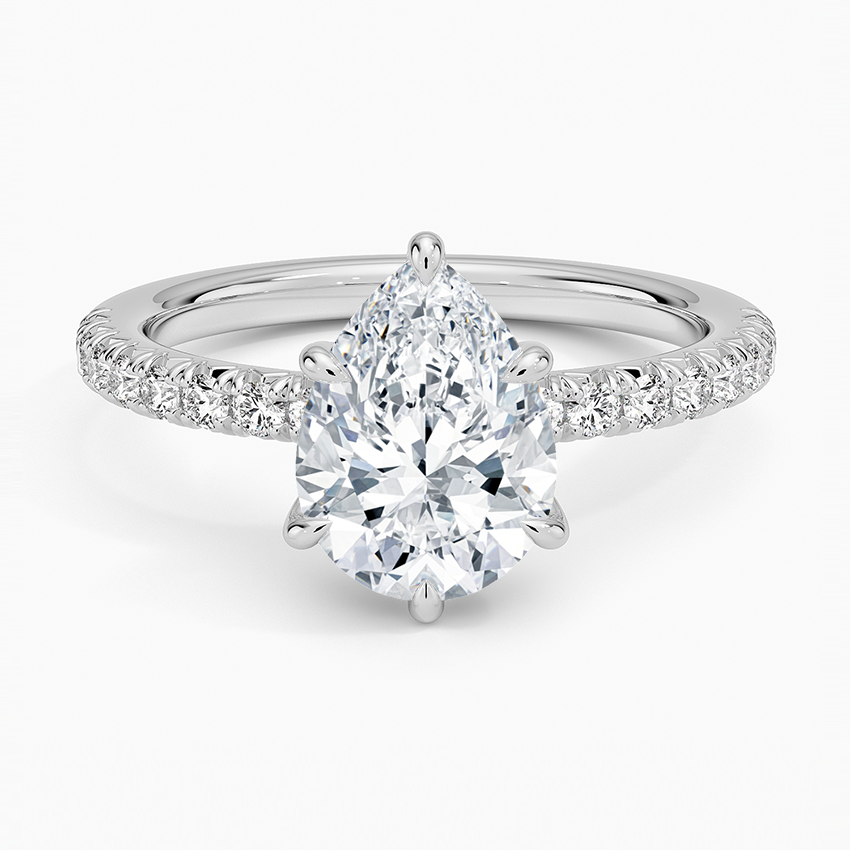 Amelie Half-Coverage Diamond Engagement Ring