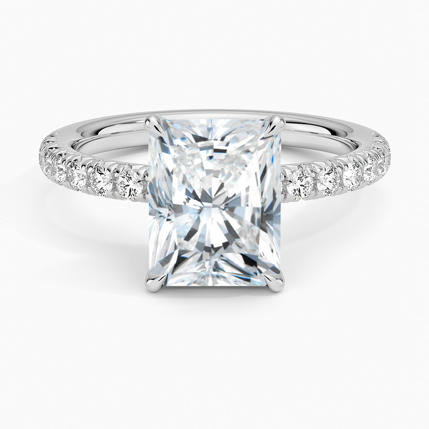 Amelie Half-Coverage Diamond Engagement Ring