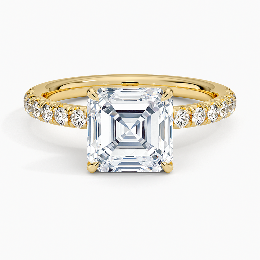 Amelie Half-Coverage Diamond Engagement Ring