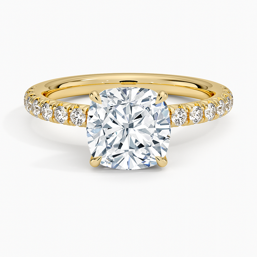 Amelie Half-Coverage Diamond Engagement Ring