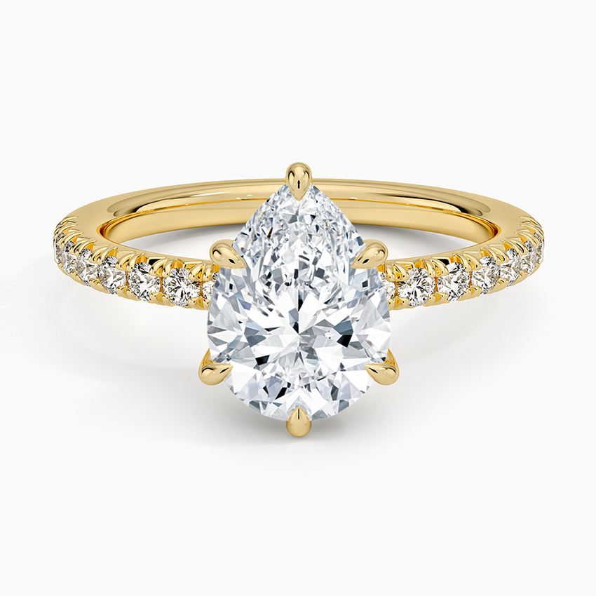 Amelie Half-Coverage Diamond Engagement Ring