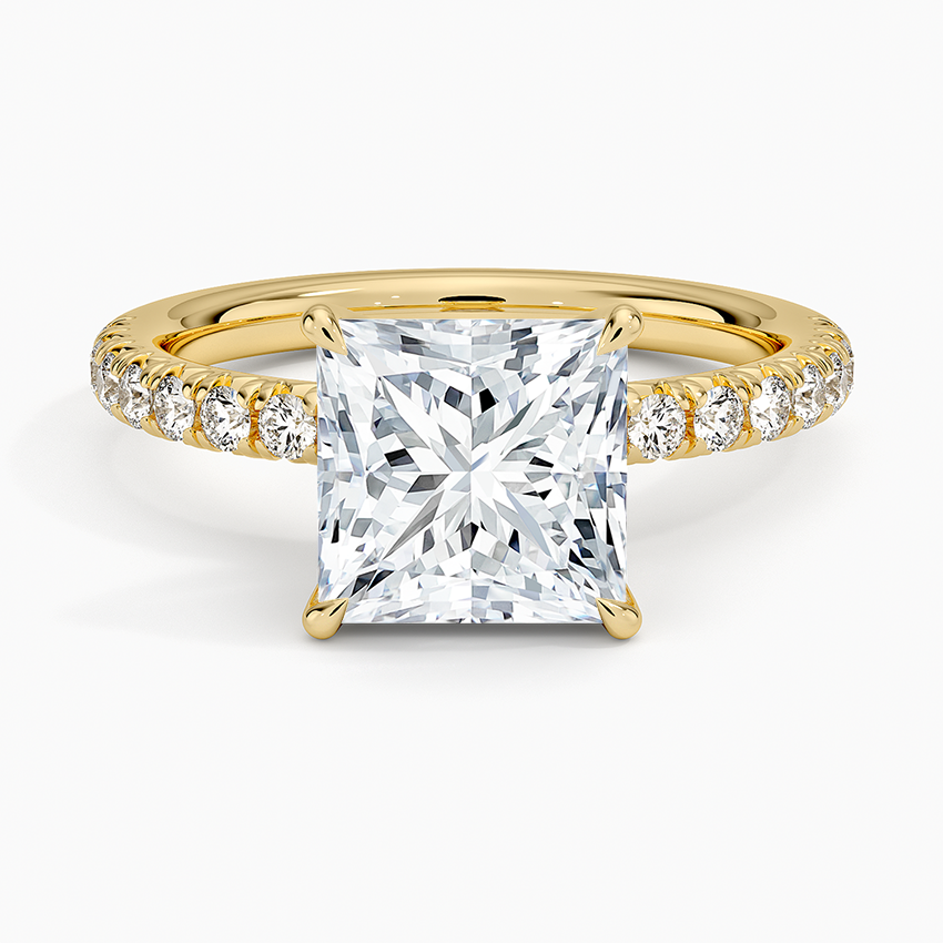 Amelie Half-Coverage Diamond Engagement Ring