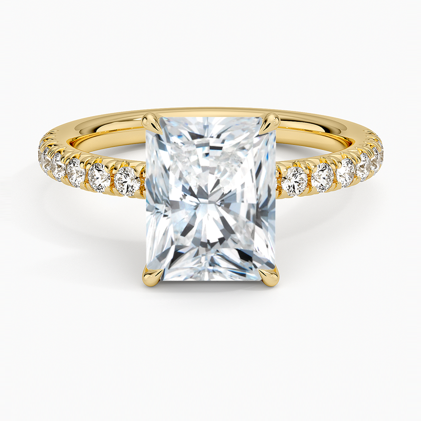 Amelie Half-Coverage Diamond Engagement Ring