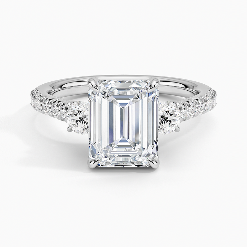 Amelie Three Stone Diamond Engagement Ring