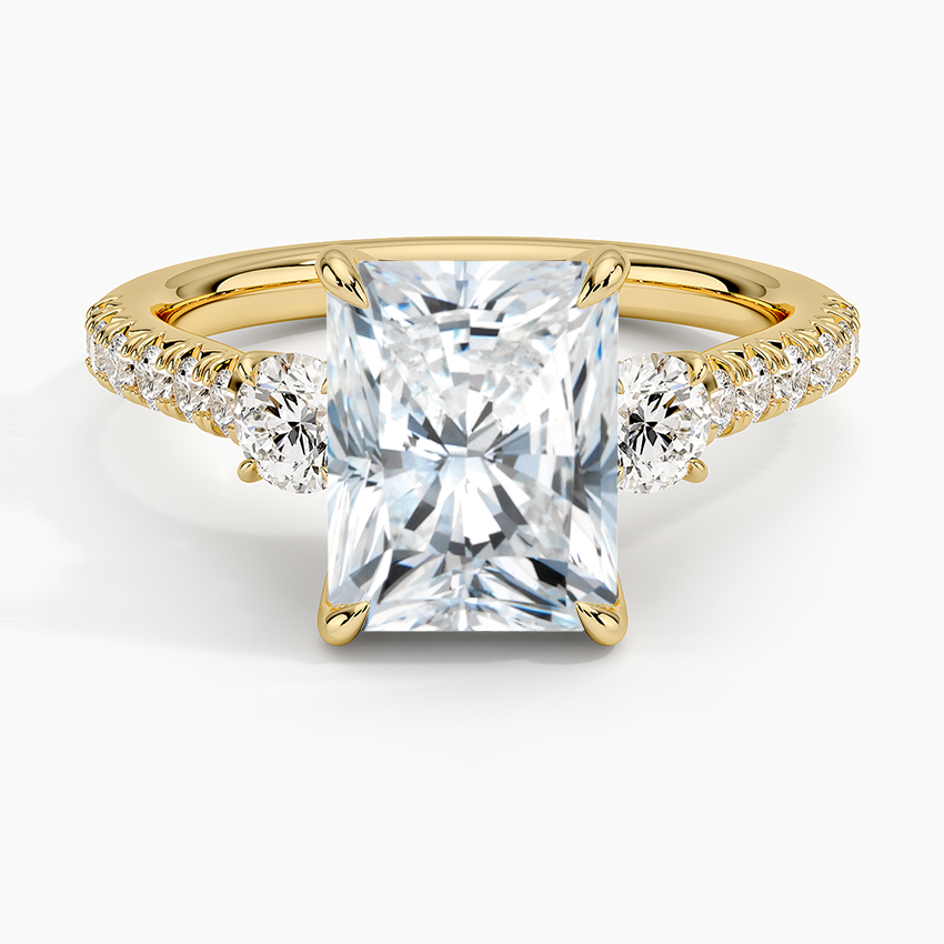 Amelie Three Stone Diamond Engagement Ring