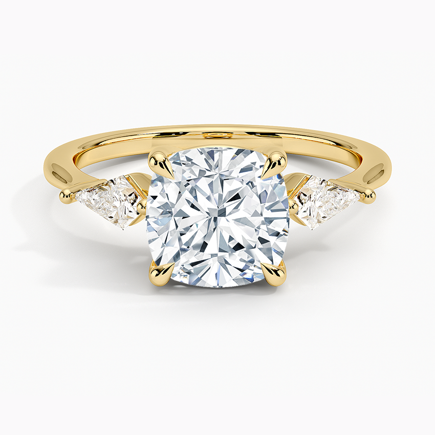 Luxe Cometa Three Stone Diamond Engagement Ring