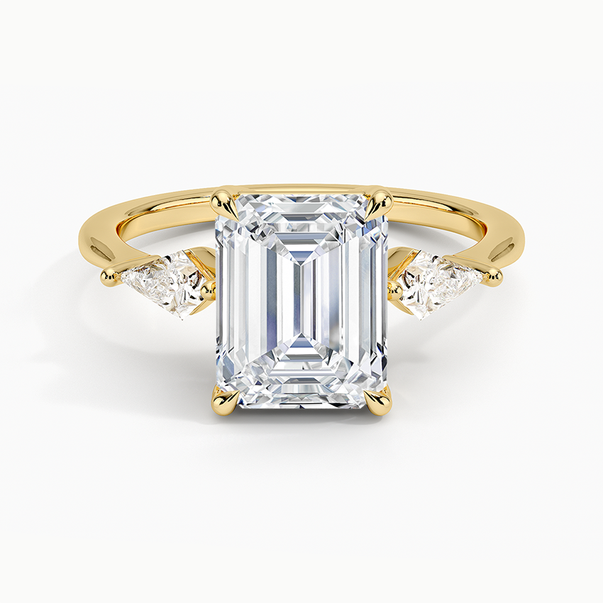 Luxe Cometa Three Stone Diamond Engagement Ring