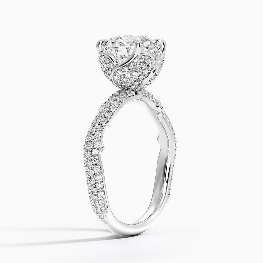 Rose Thorn Diamond Engagement Ring