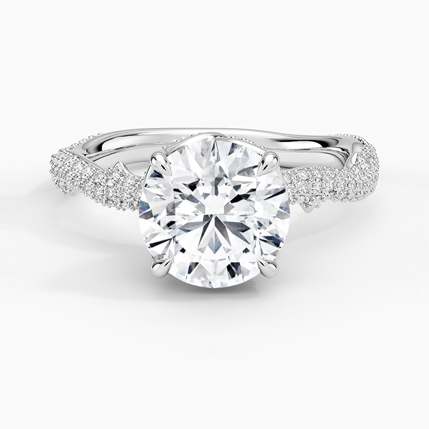 Rose Thorn Diamond Engagement Ring