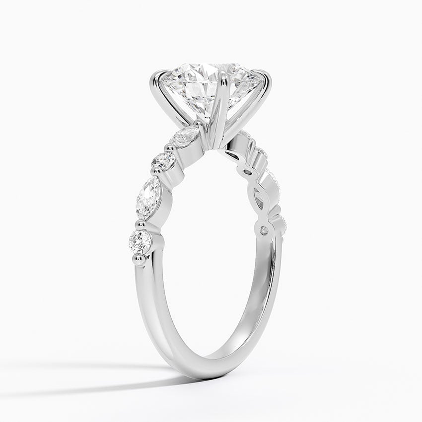 Versailles Half-Coverage Diamond Engagement Ring