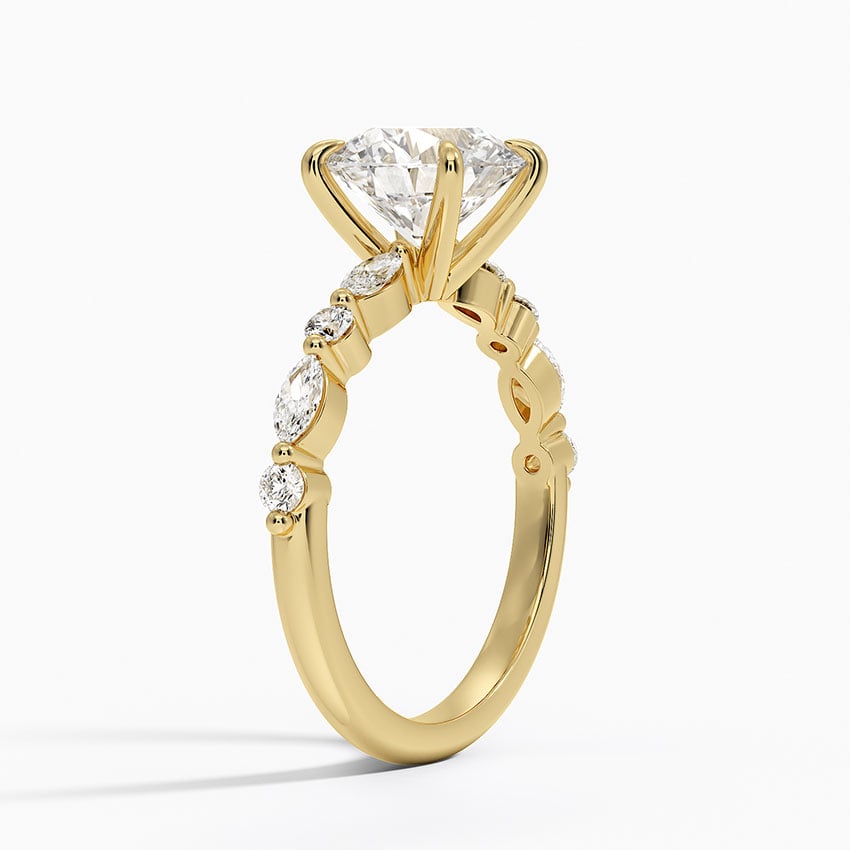 Versailles Half-Coverage Diamond Engagement Ring