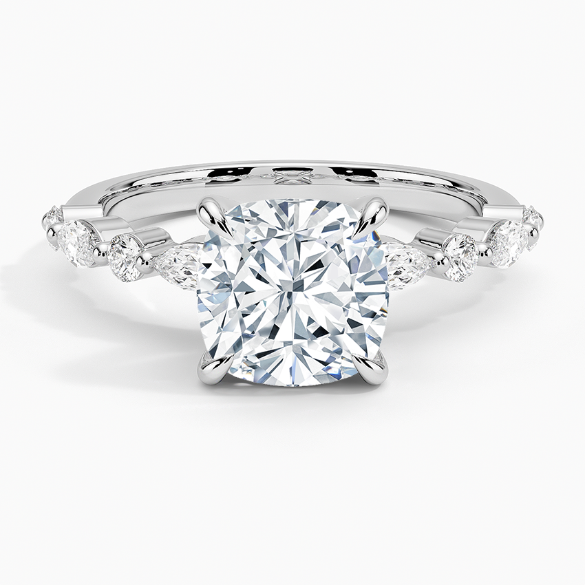 Versailles Half-Coverage Diamond Engagement Ring