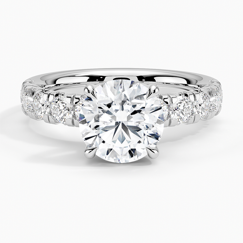 Ellora Half Coverage Diamond Engagement Ring