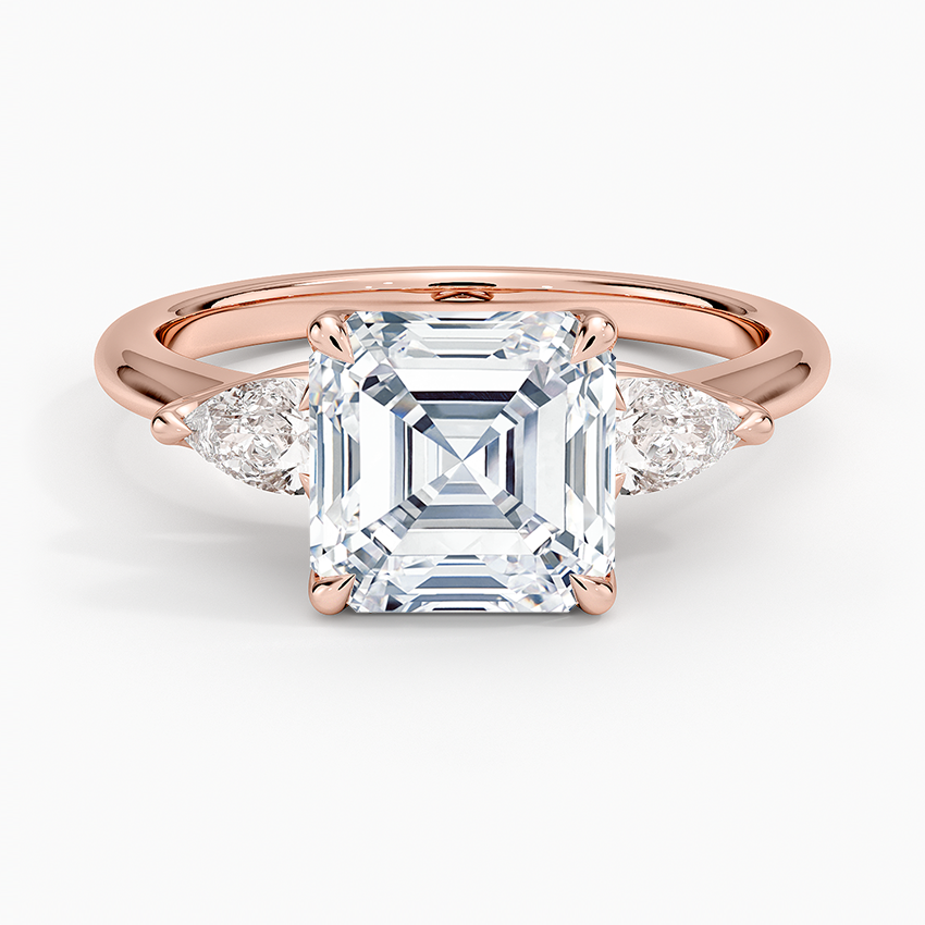 Fleur Three Stone Diamond Engagement Ring