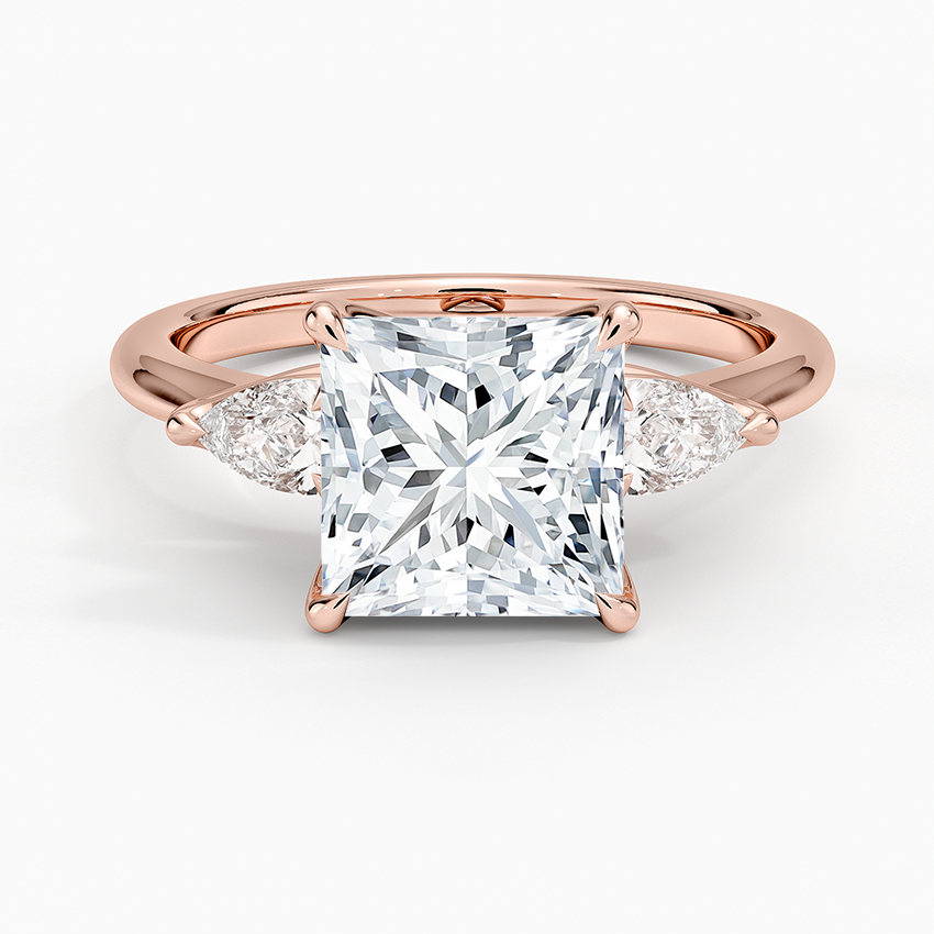 Fleur Three Stone Diamond Engagement Ring