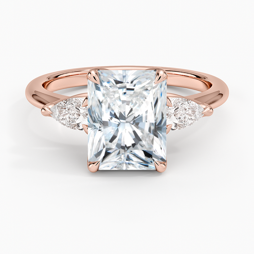 Fleur Three Stone Diamond Engagement Ring