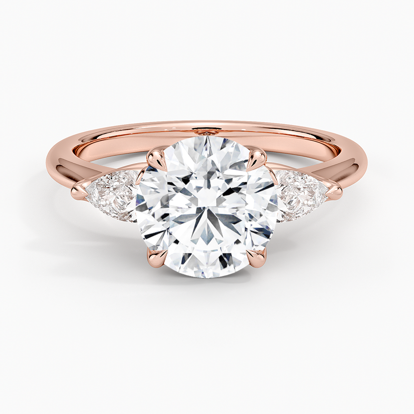 Fleur Three Stone Diamond Engagement Ring