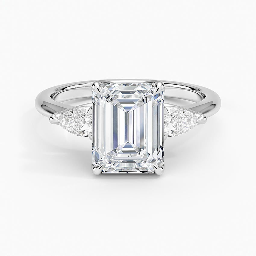 Fleur Three Stone Diamond Engagement Ring