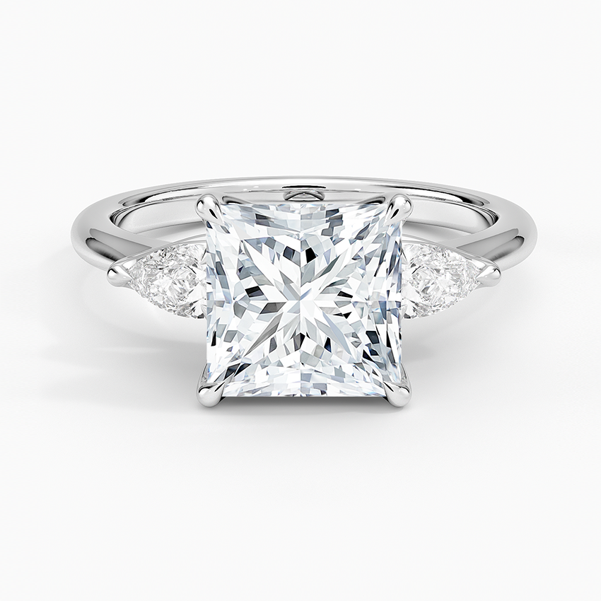 Fleur Three Stone Diamond Engagement Ring